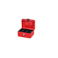 China Factory high quality steel money storage 6 inch cash box small money box with press button mat finish